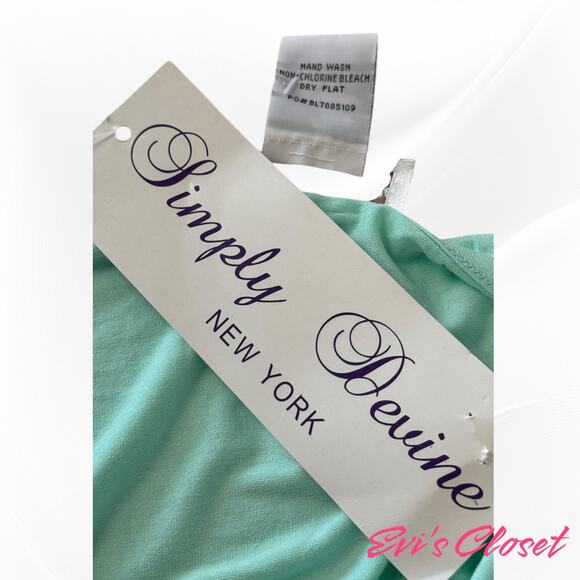 Simply Divine New York Sleeves Tunic Bottom Lace Turquoise Sz 2X  NWT - Picture 4 of 6